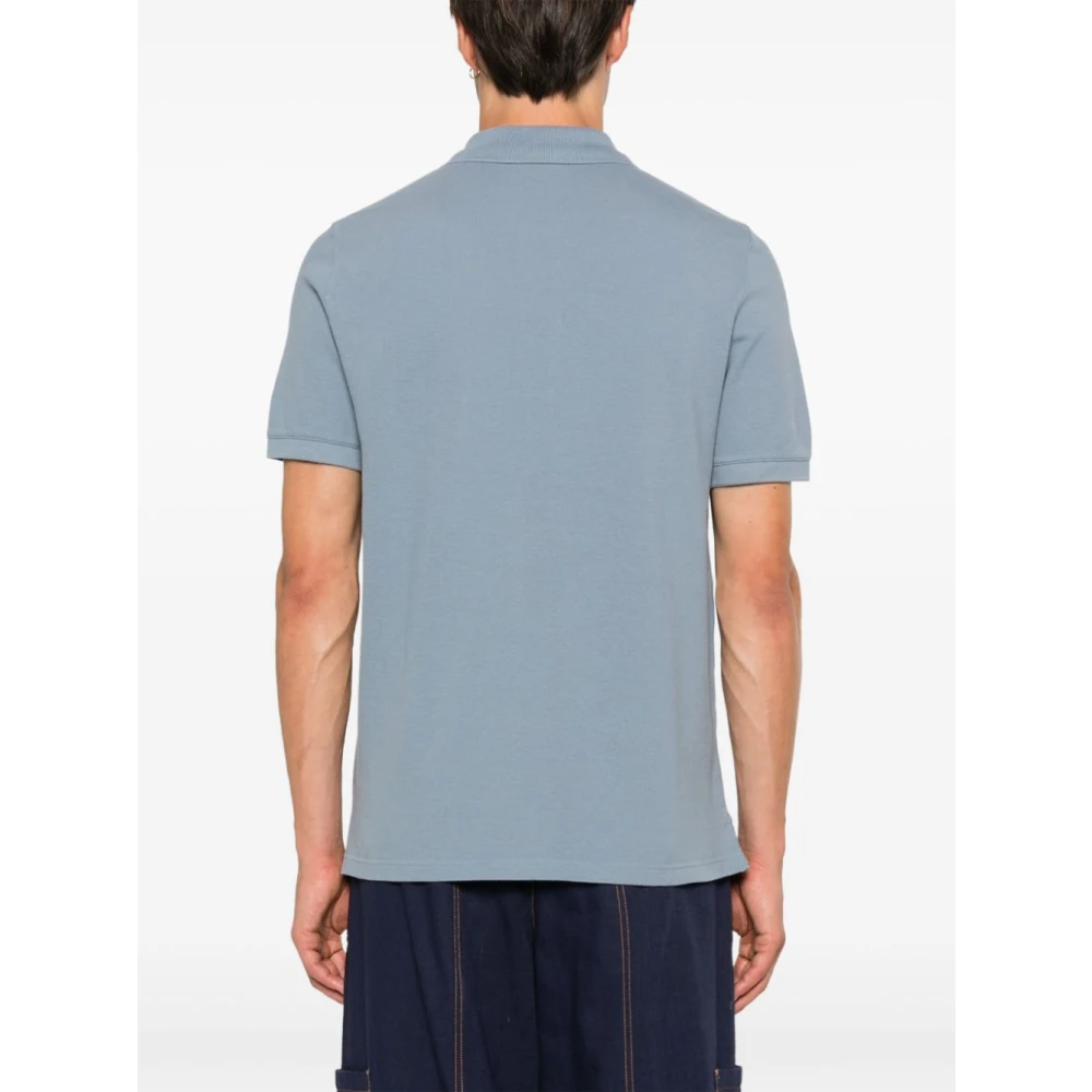 Maison Kitsuné Blauwe Fox Head Polo Shirt Blue Heren