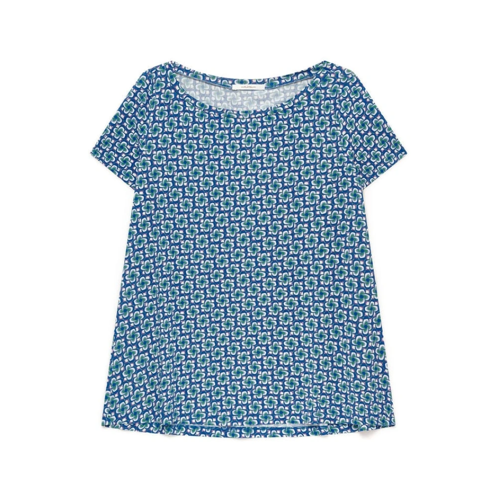 Maliparmi Women's Blue T-Shirts, Xs, Mini Mouliné T-Shirt