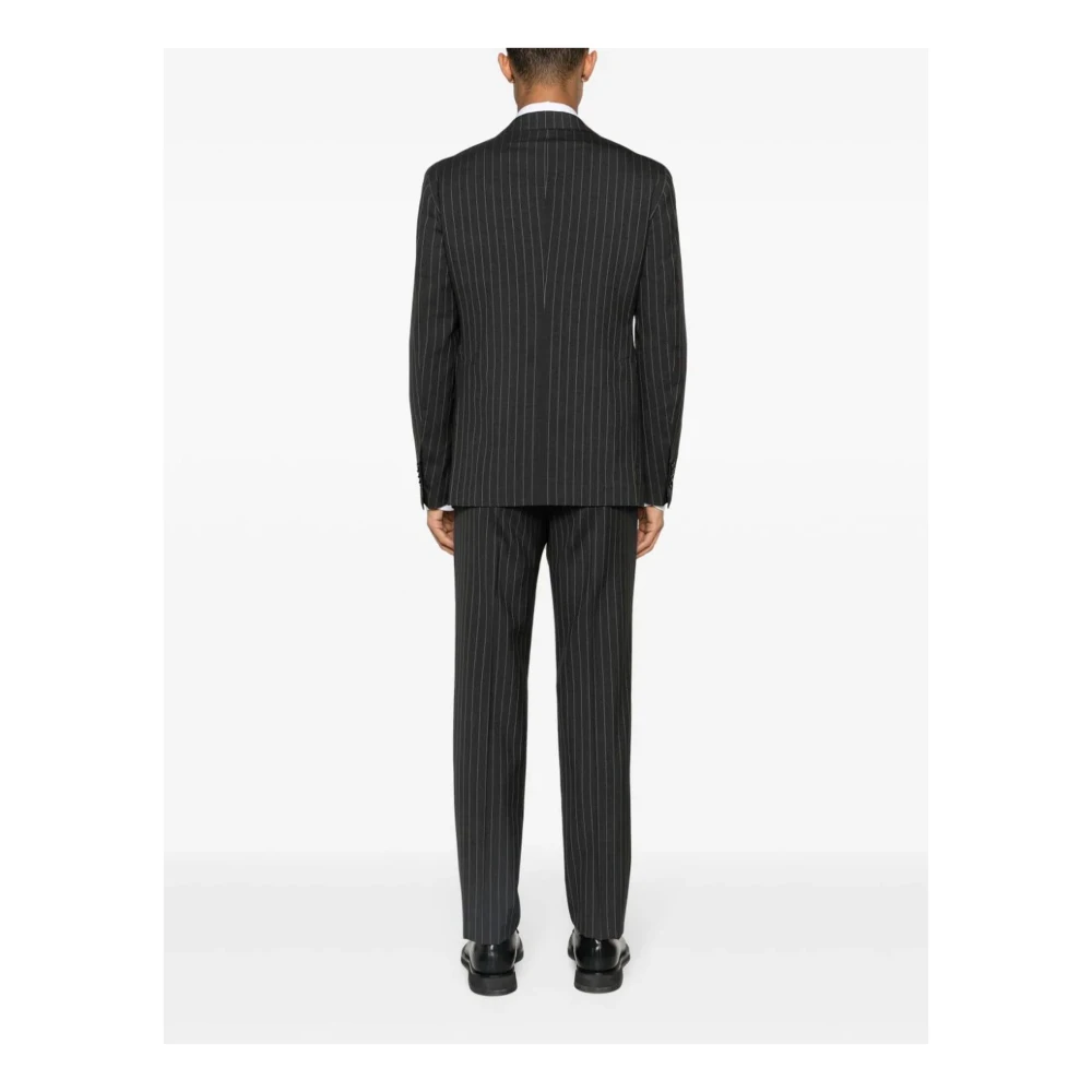 Tagliatore Single-Breasted Coats Gray Heren