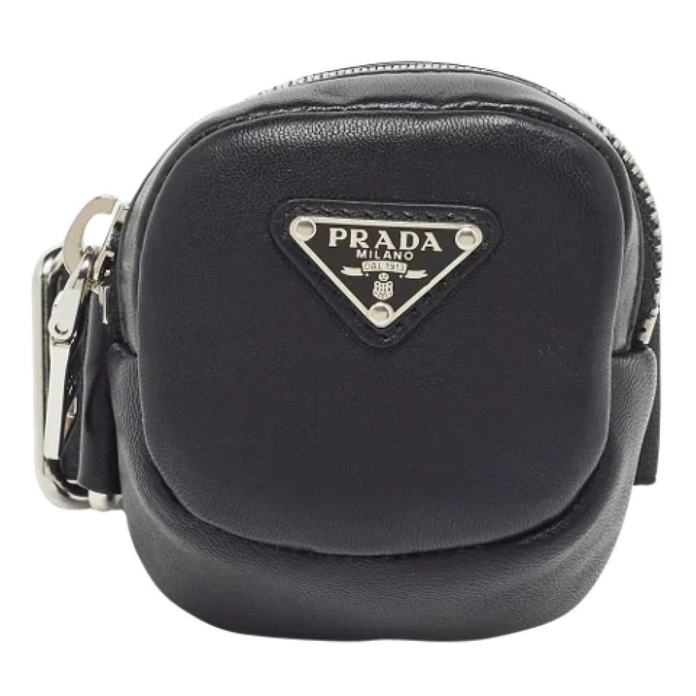 Prada Vintage Pre-owned Leather clutches Black Dames