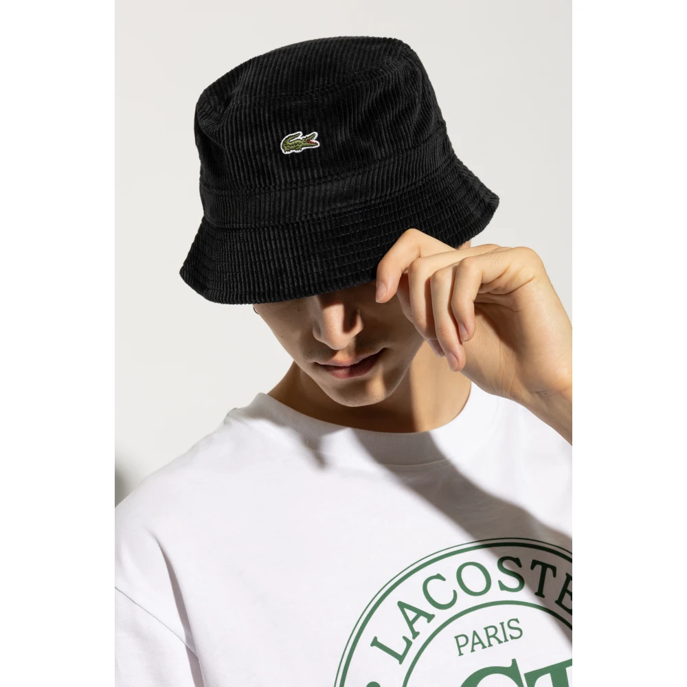 Lacoste Pet met logo Black Heren