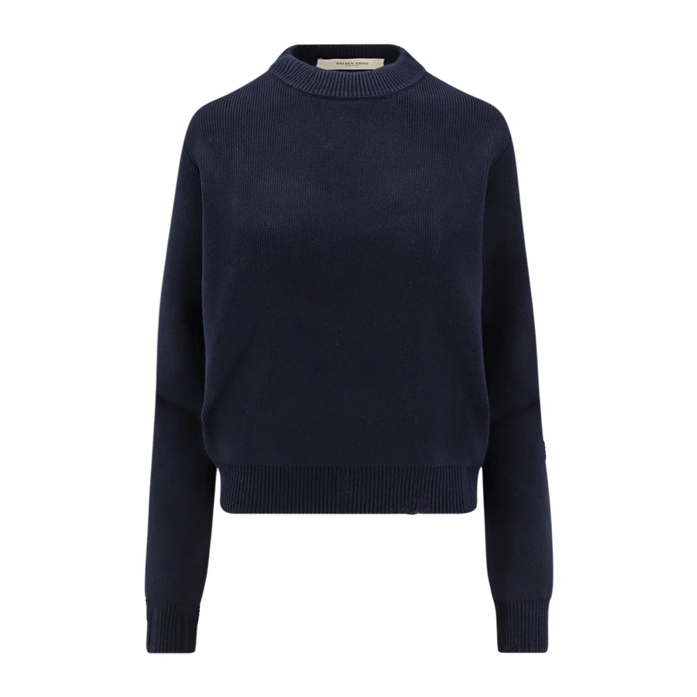 Golden Goose Women's Blue Round-Neck Jumper - Round-Neck Knitwear - M - Knitwear