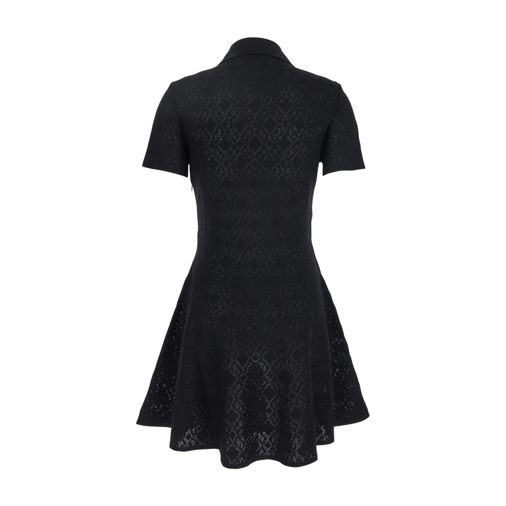 Givenchy Zwarte Polo Shirt Stijl Logo Jurk Black Dames
