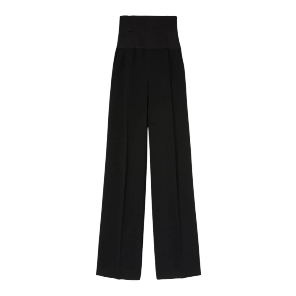 Ermanno Scervino Hoge Taille Palazzo Broek met Bustier Stijl Band Black Dames