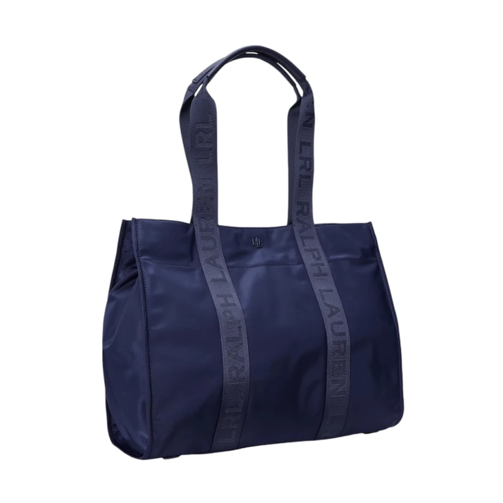 Ralph Lauren Stijlvolle leren tote bag Blue Dames
