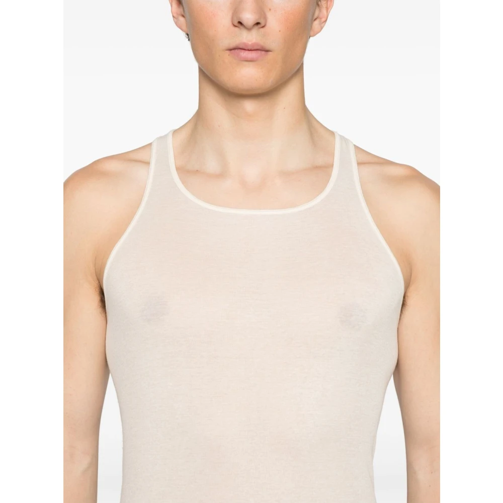 Rick Owens Geribbelde Tanktop White Heren