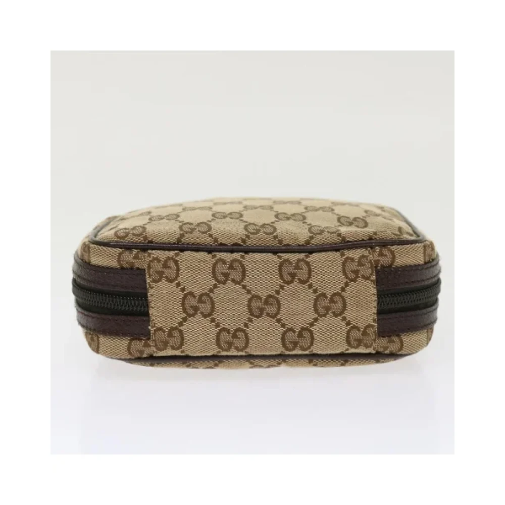 Gucci Vintage Pre-owned Fabric gucci-bags Beige Dames