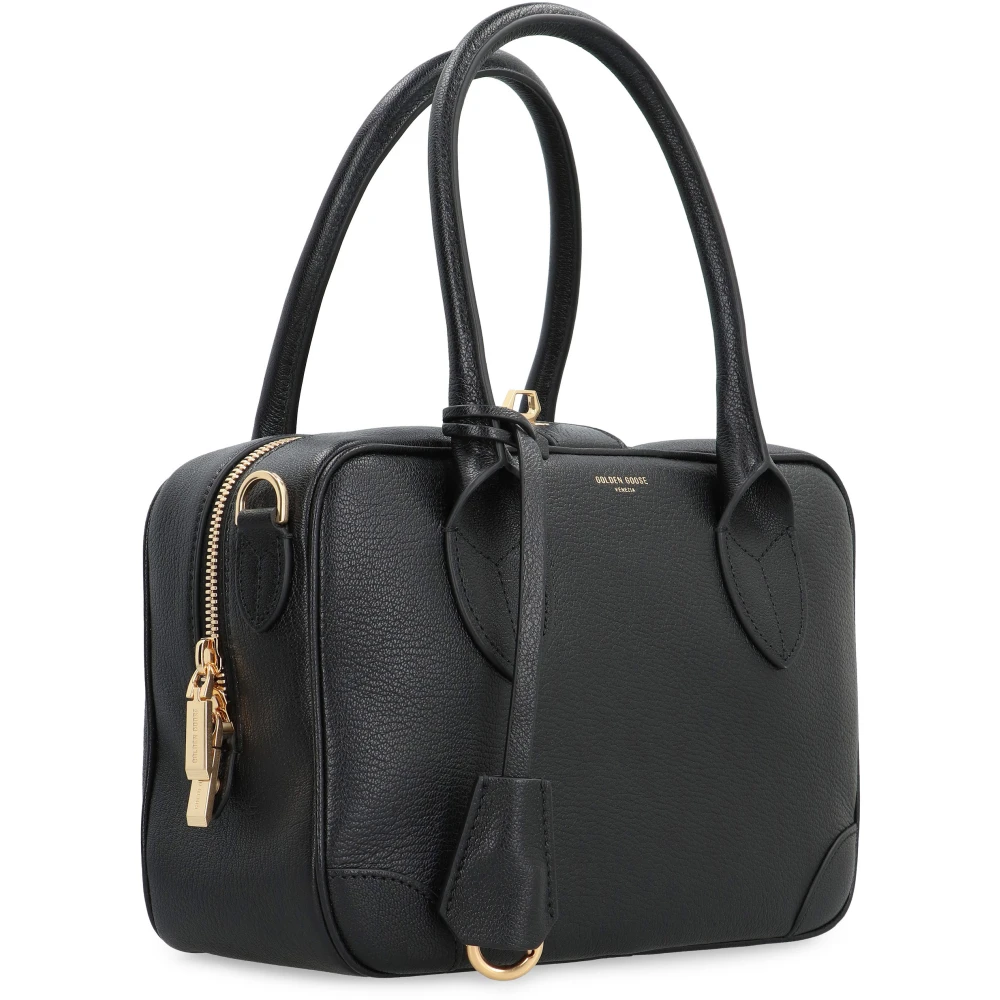 Golden Goose Handtas van korrelig leer met metalen sluiting Black Dames