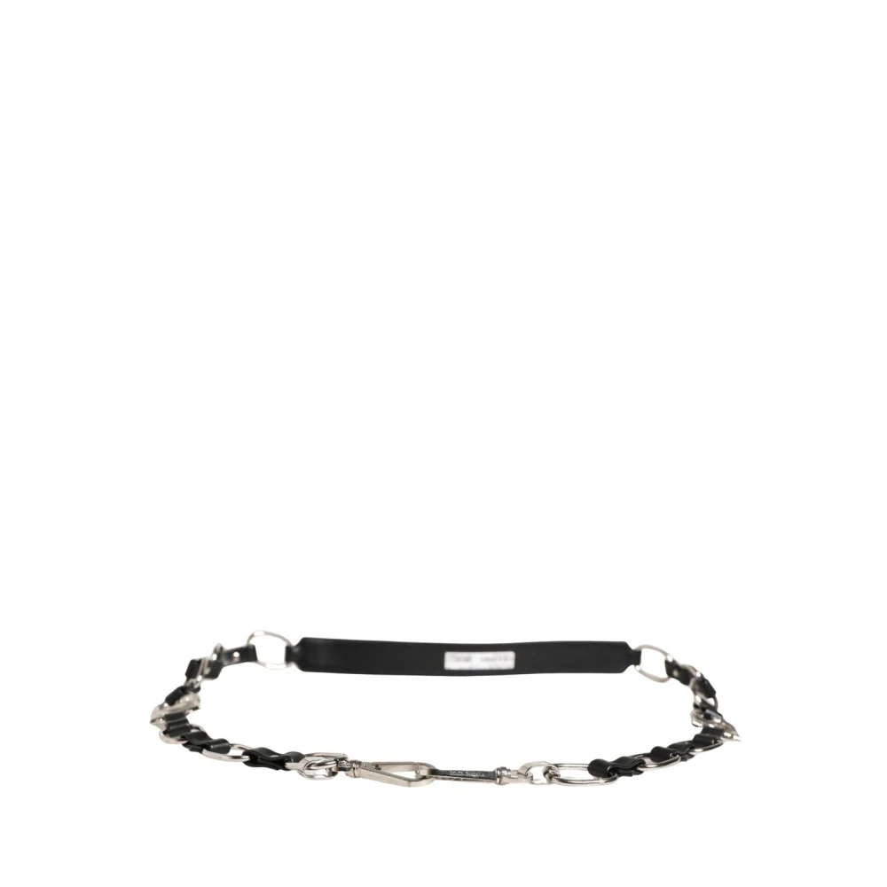 Dolce & Gabbana Black Bag Accessories, Female, One Size, Leather Chain Bag Accessory Shoulder Strap