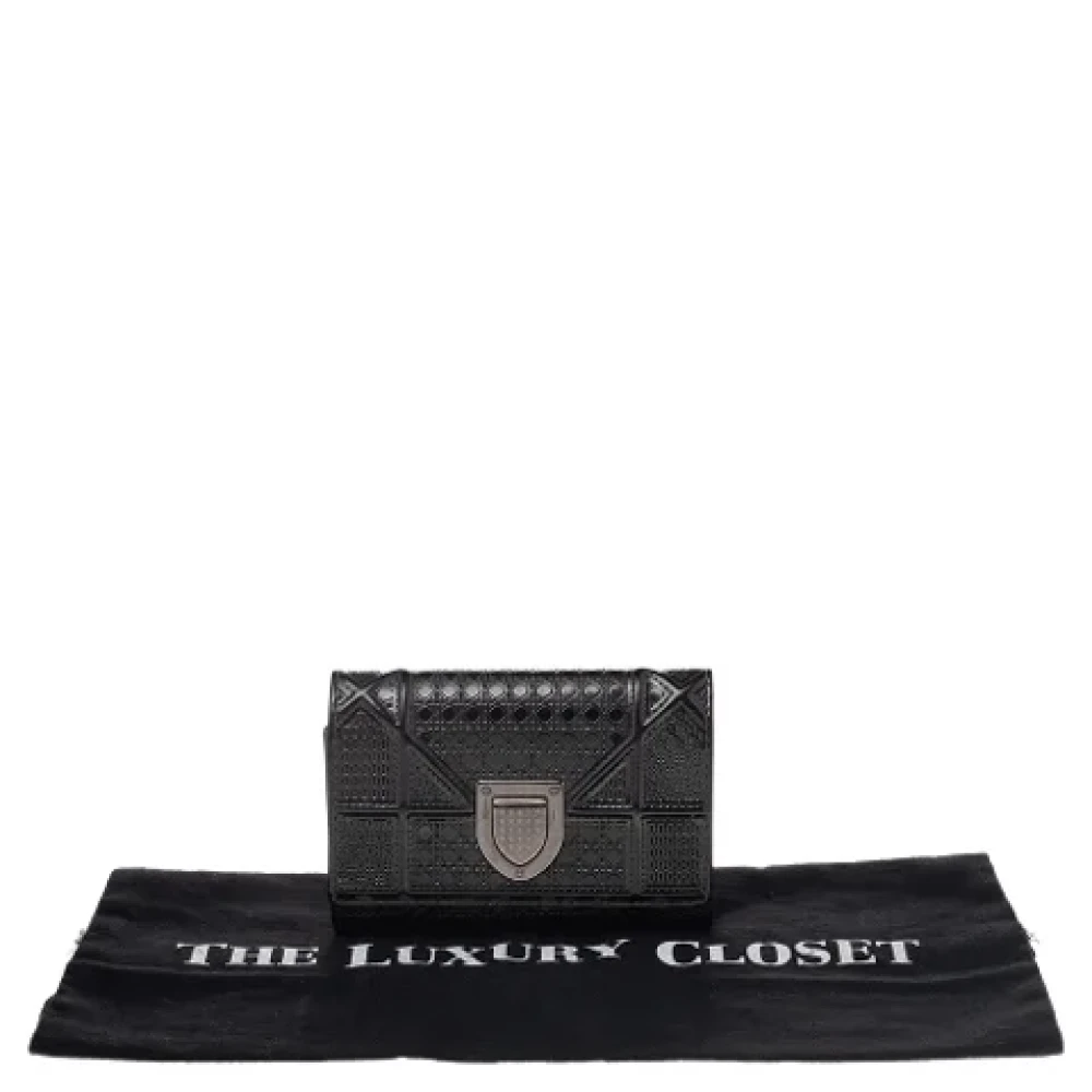 Dior Vintage Pre-owned Leather wallets Black Dames