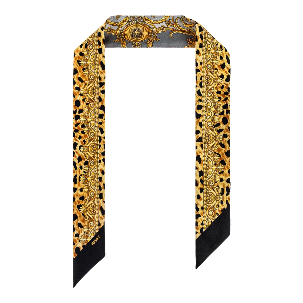 Versace Unisex Yellow Silk Scarf - Silk Scarves - One Size - Accessories