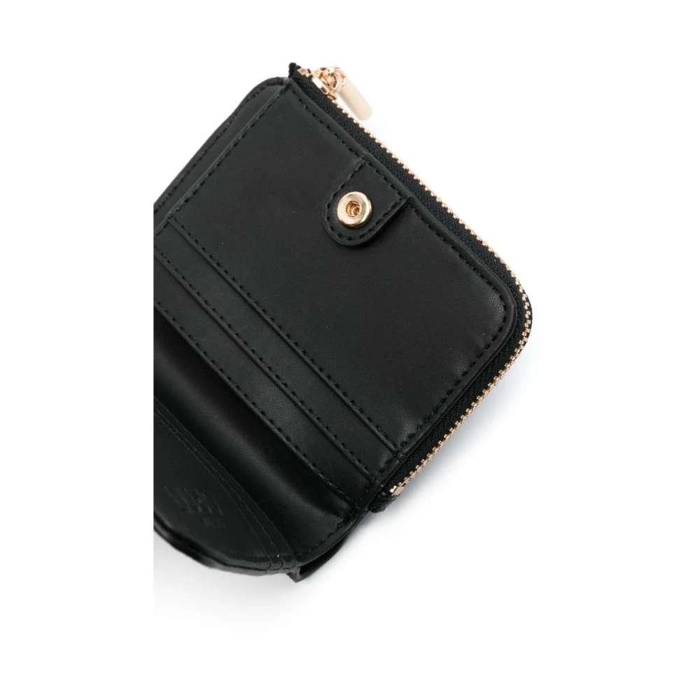 Liu Jo Zwarte Bi-Fold Portemonnee met Kaartsleuven Black Dames