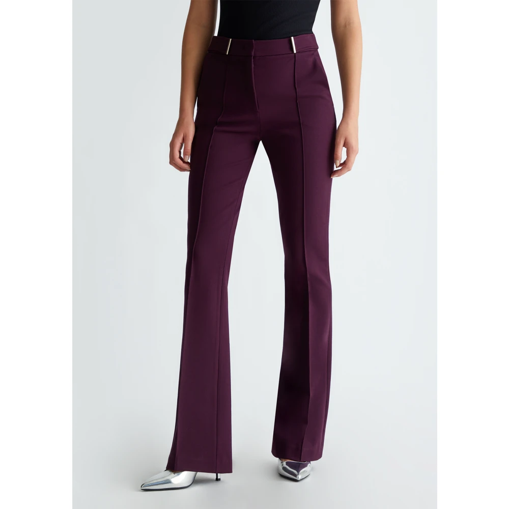 Liu Jo Flare Stretch Broek Purple Dames