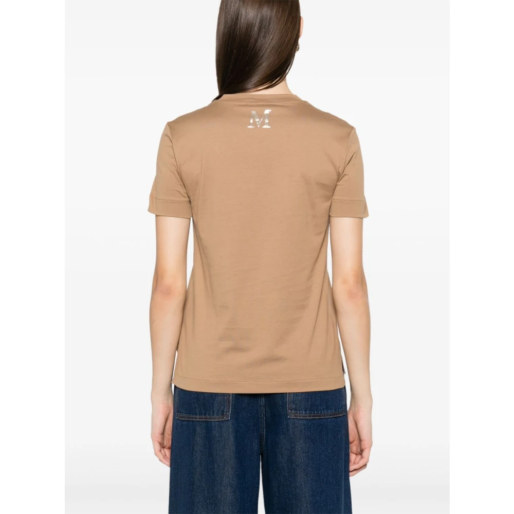 Max Mara Beige T-shirts en Polos met Tekstprint Beige Dames