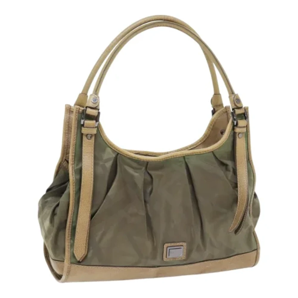 Burberry Vintage Pre-owned Nylon shoulder-bags Gray Dames