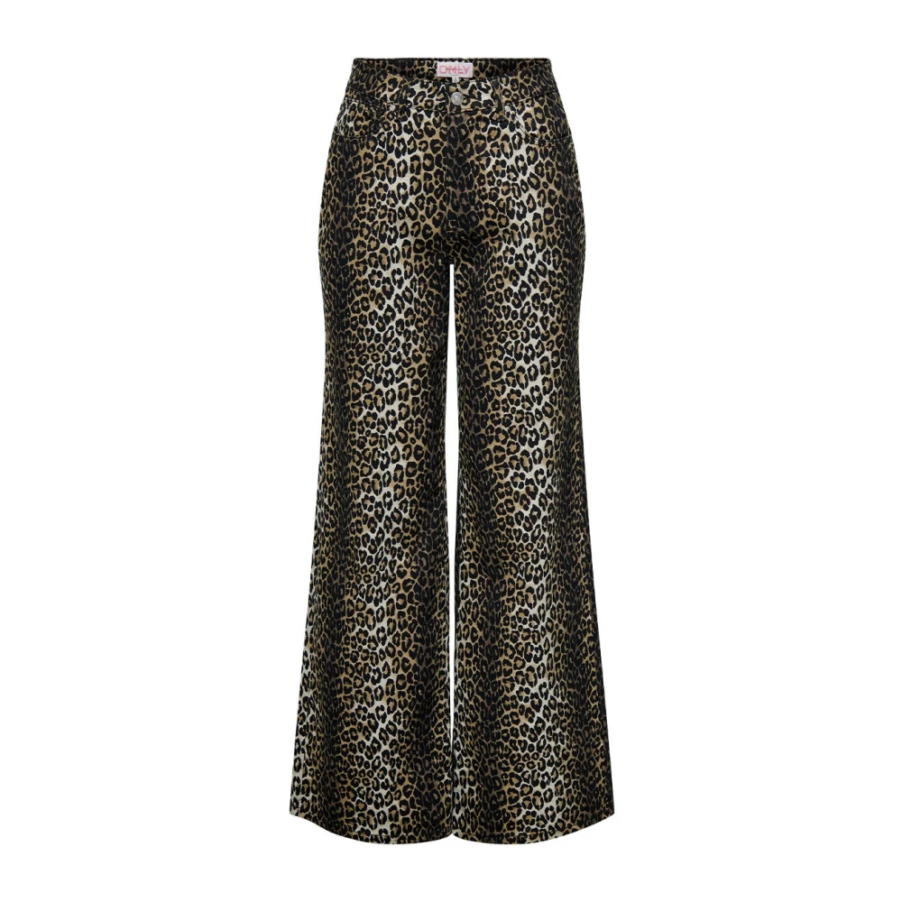 Only Madison Wijde Been Bedrukte Broek Black Dames