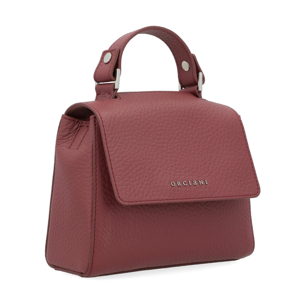 Orciani Mini Leren Handtas in Amarena Red Dames