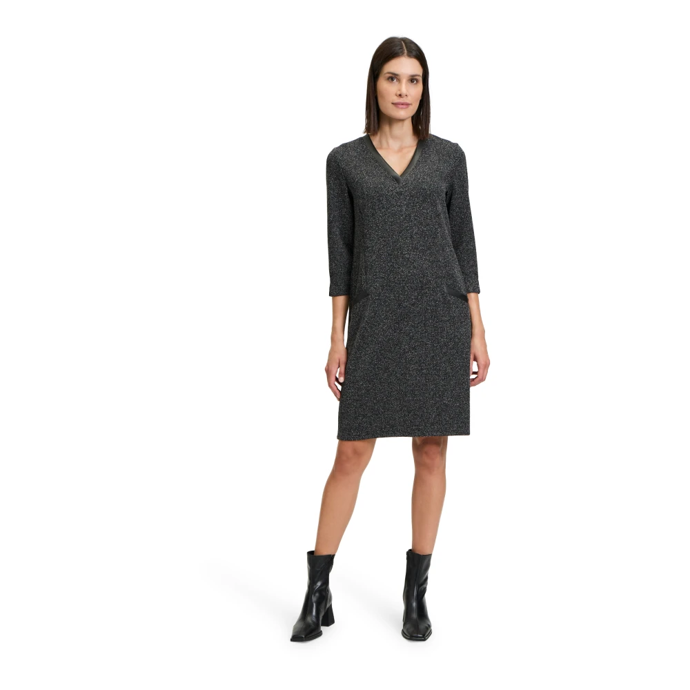 Vera Mont Elegante Businessjurk met V-hals Black Dames