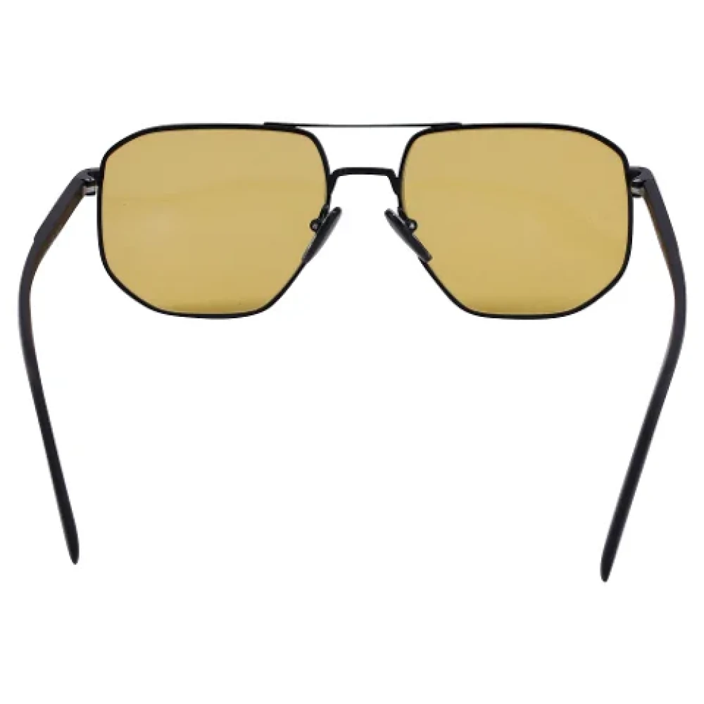 Prada Vintage Pre-owned Metal sunglasses Black Heren
