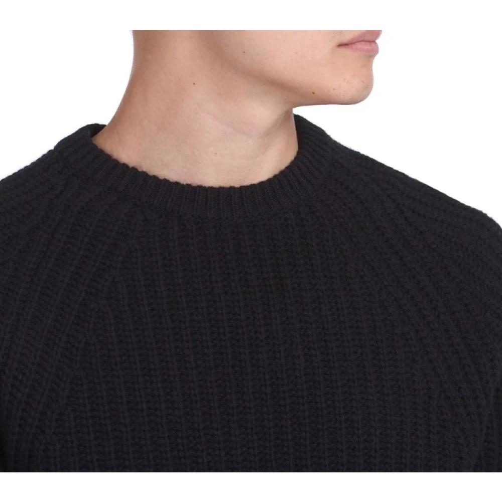 Barbour Chunky Ribbed Tynedale Sweater Black Heren
