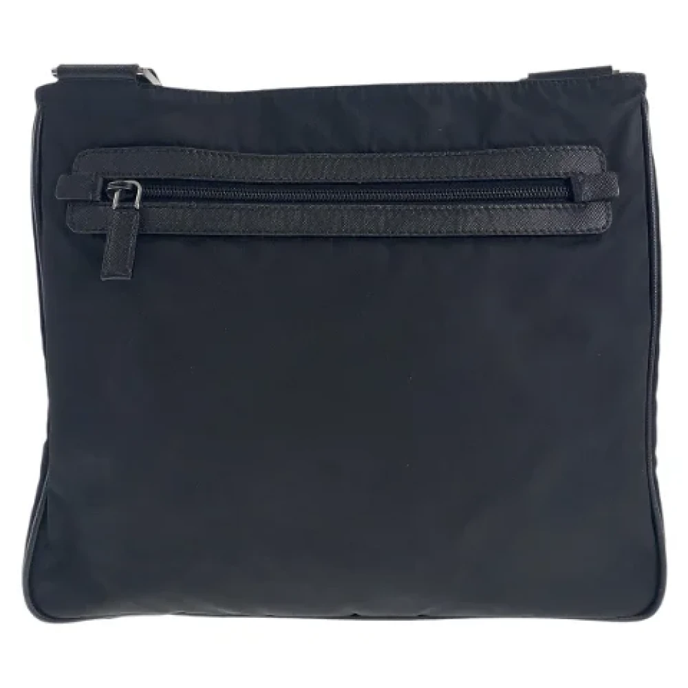 Prada Vintage Pre-owned Canvas crossbody-bags Black Dames
