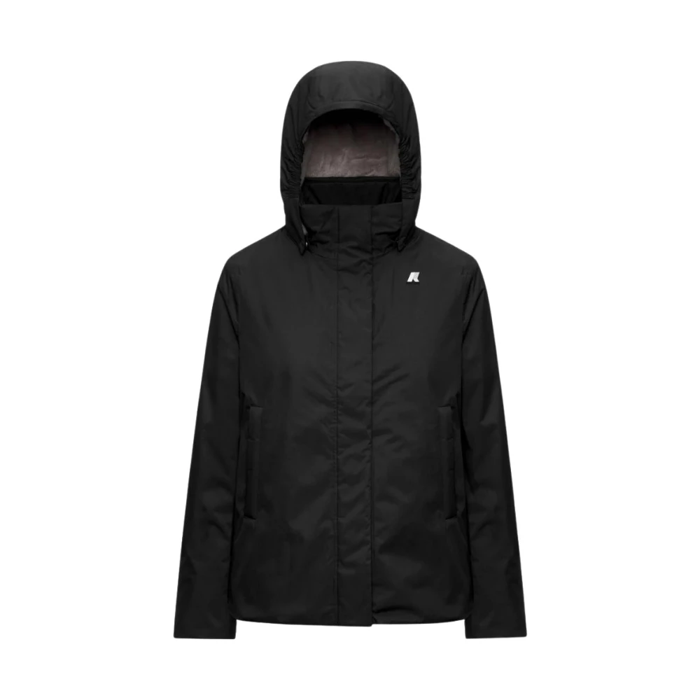 K-Way Donna Nero Giacche, Xl, New,