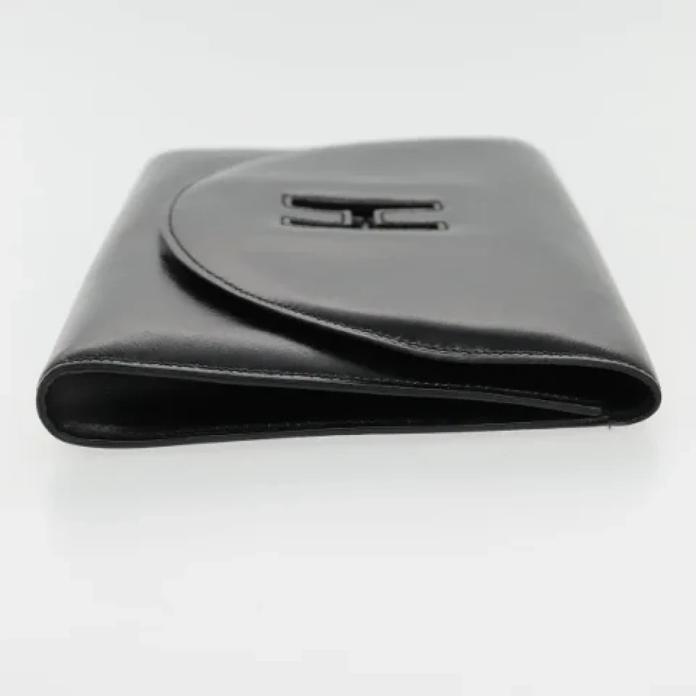 Hermès Vintage Pre-owned Leather clutches Black Dames