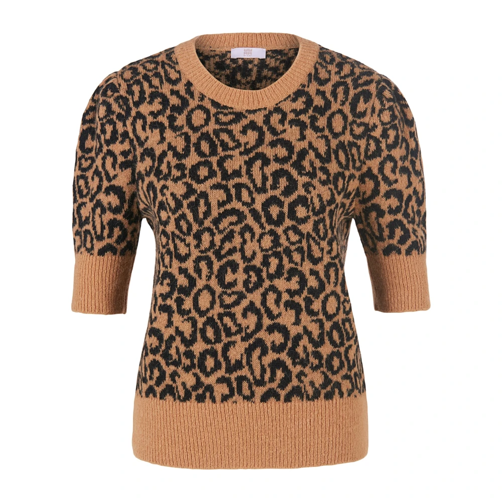 RIANI Dierenprint Korte Mouw Trui Brown Dames