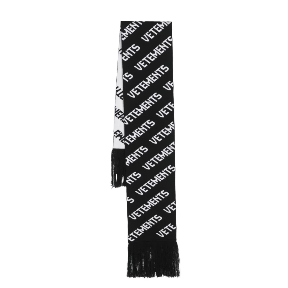 Vete ts Zwarte Gebreide Sjaal voor de Winter Black Unisex