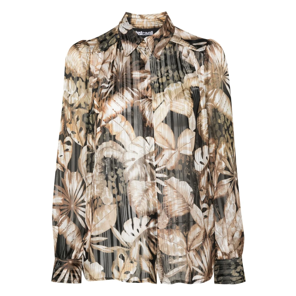 Just Cavalli Women's Multicolor Blouses, Xs, Multicolour Long Sleeve Shirt