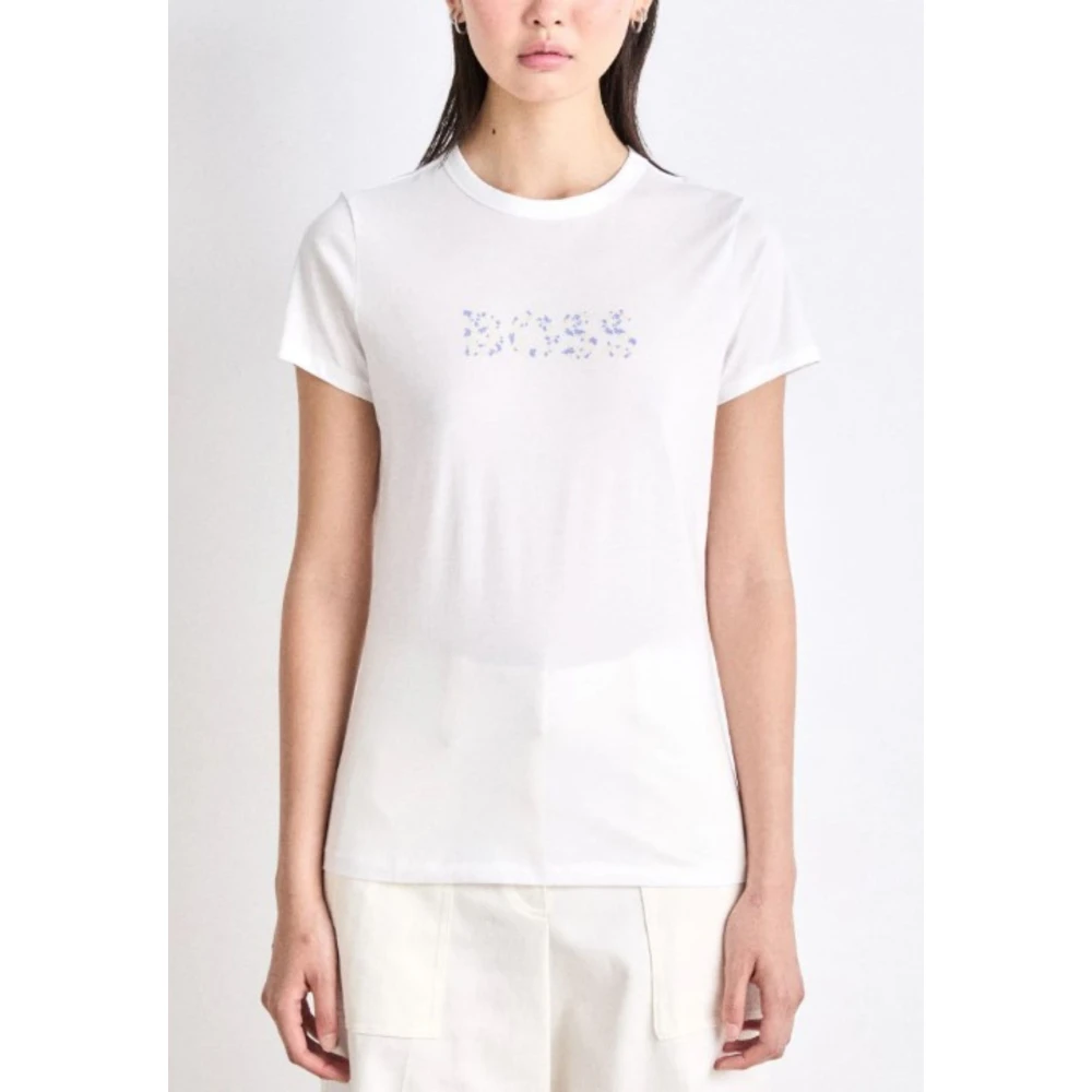 Hugo Boss Dames Logo Print T-Shirt White Dames