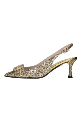 Décolléte Slingback i Glitter
