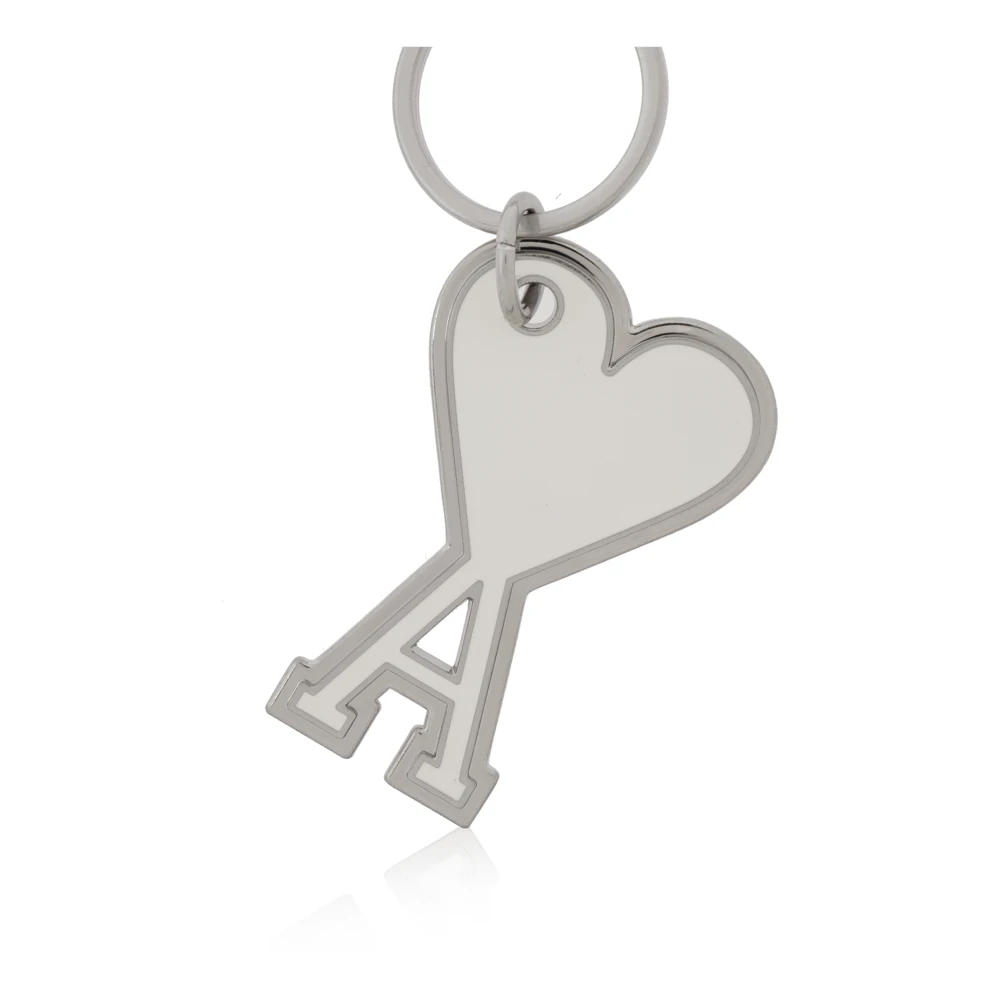 Ami Paris Sleutelhanger met logo Gray Unisex