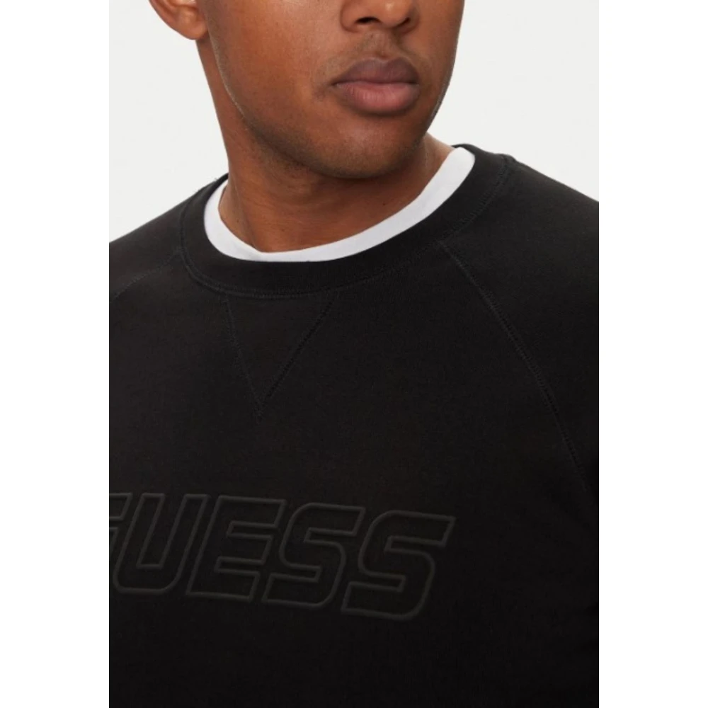 Guess Heren Logo Sweatshirt Black Heren