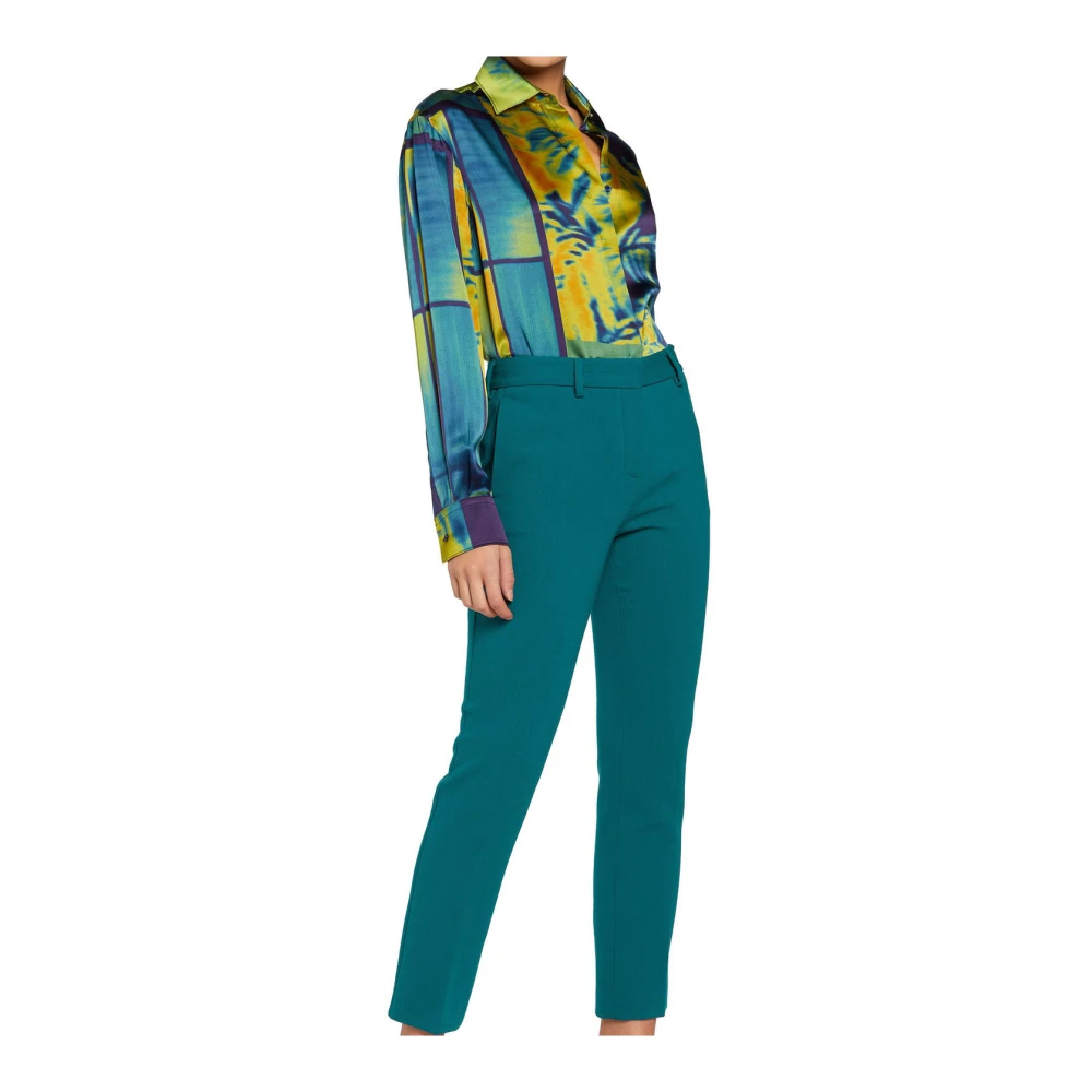 Roberto Cavalli Slim Fit Maatwerk Broek Blue Dames