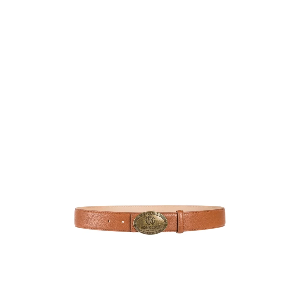 Roberto Cavalli Monogram-gegraveerde Riem met Logogesp Brown Dames