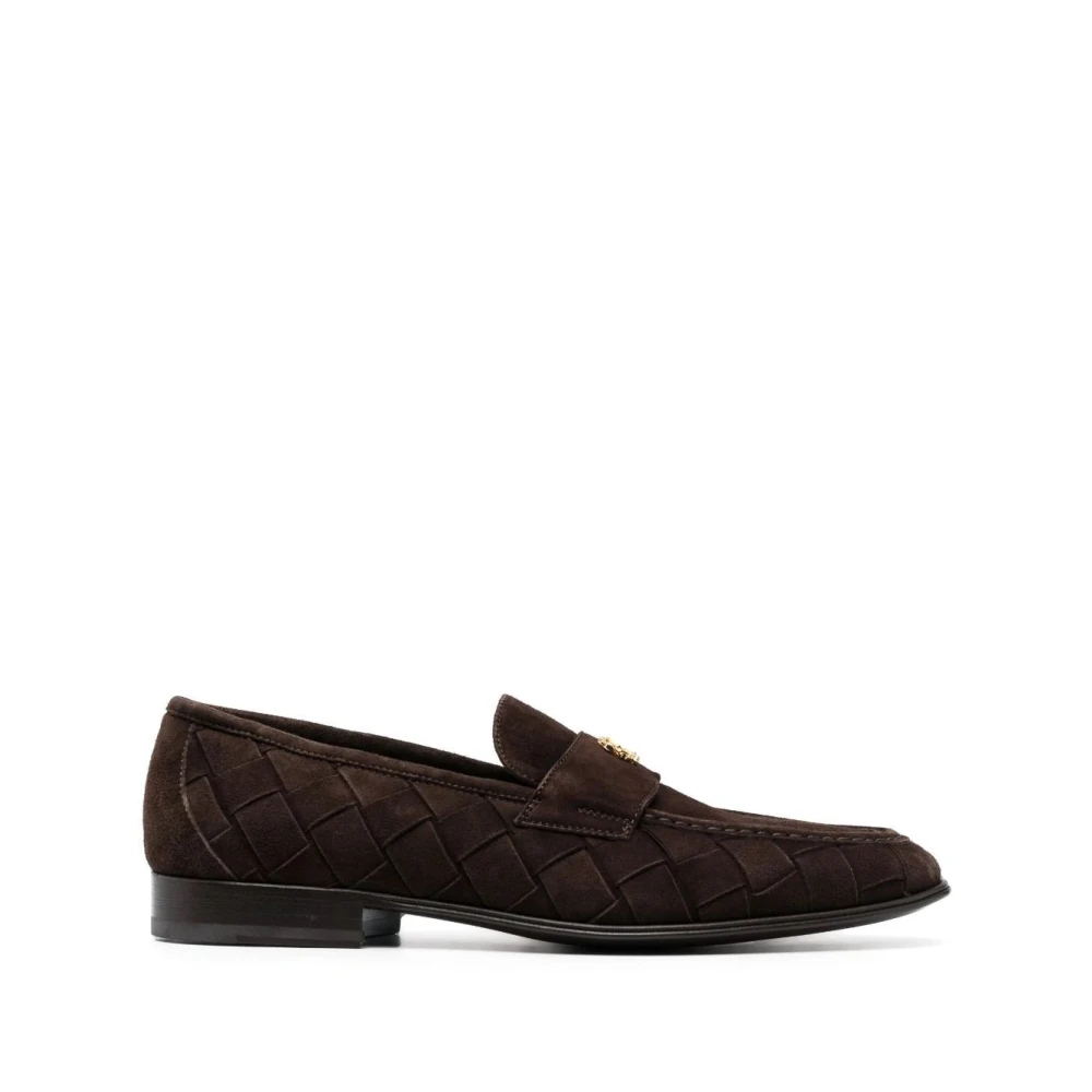 Roberto Cavalli Brun Mocka Avslappnad Loafers Brown, Herr