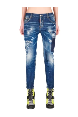 Dark Tiffany Cool Cropped Jeans