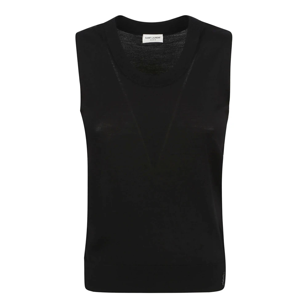 Saint Laurent Cassandre Tanktop Black Dames