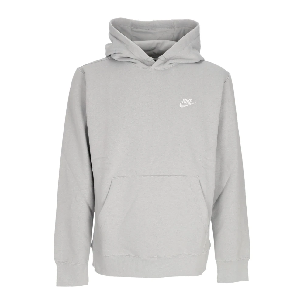 Nike Men's Gray Long Sleeve Training Tops, 2XL, Sportswear Club Fleece Hoodie