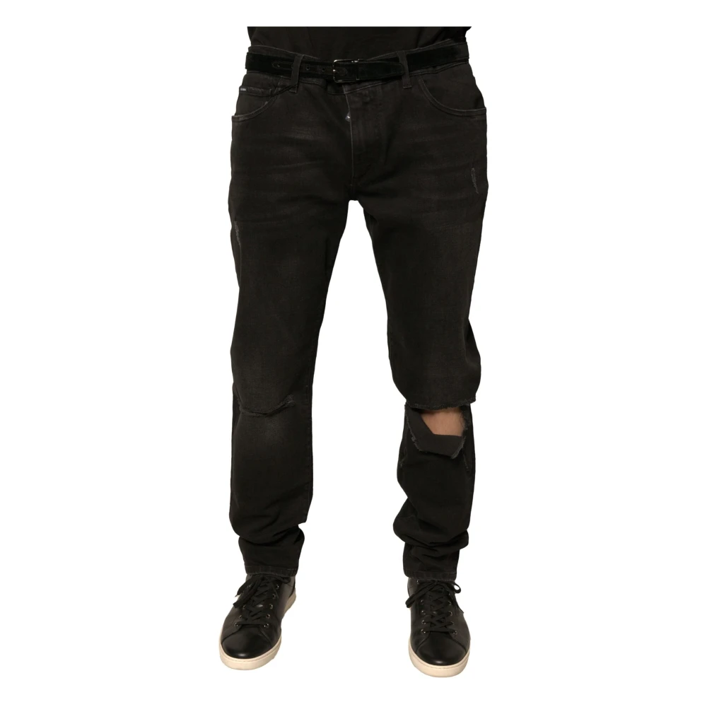 Dolce & Gabbana Men's Black Slim Fit Jeans, 3XL, Skinny Denim Jeans