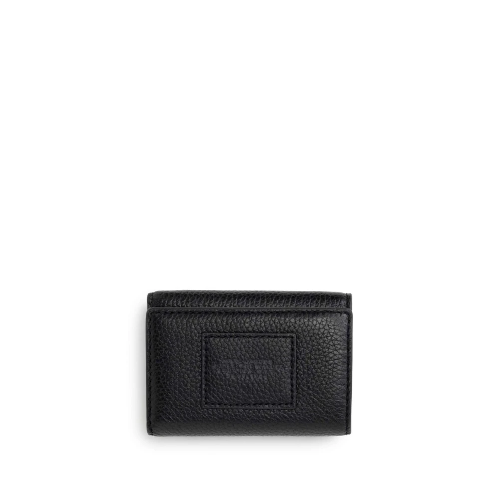 Marc Jacobs Zwarte Leren Trifold Portemonnee Black Dames