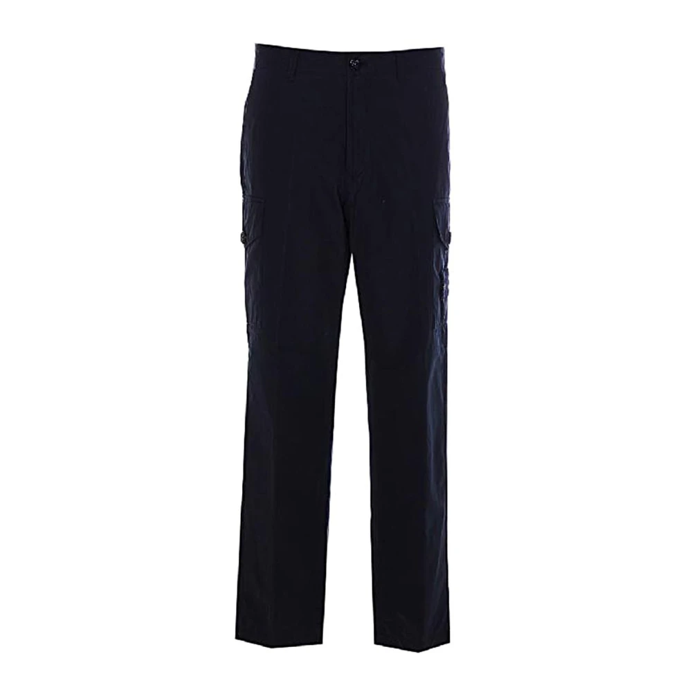 Stone Island Blue Straight Trousers, Male, W33, Pantalone