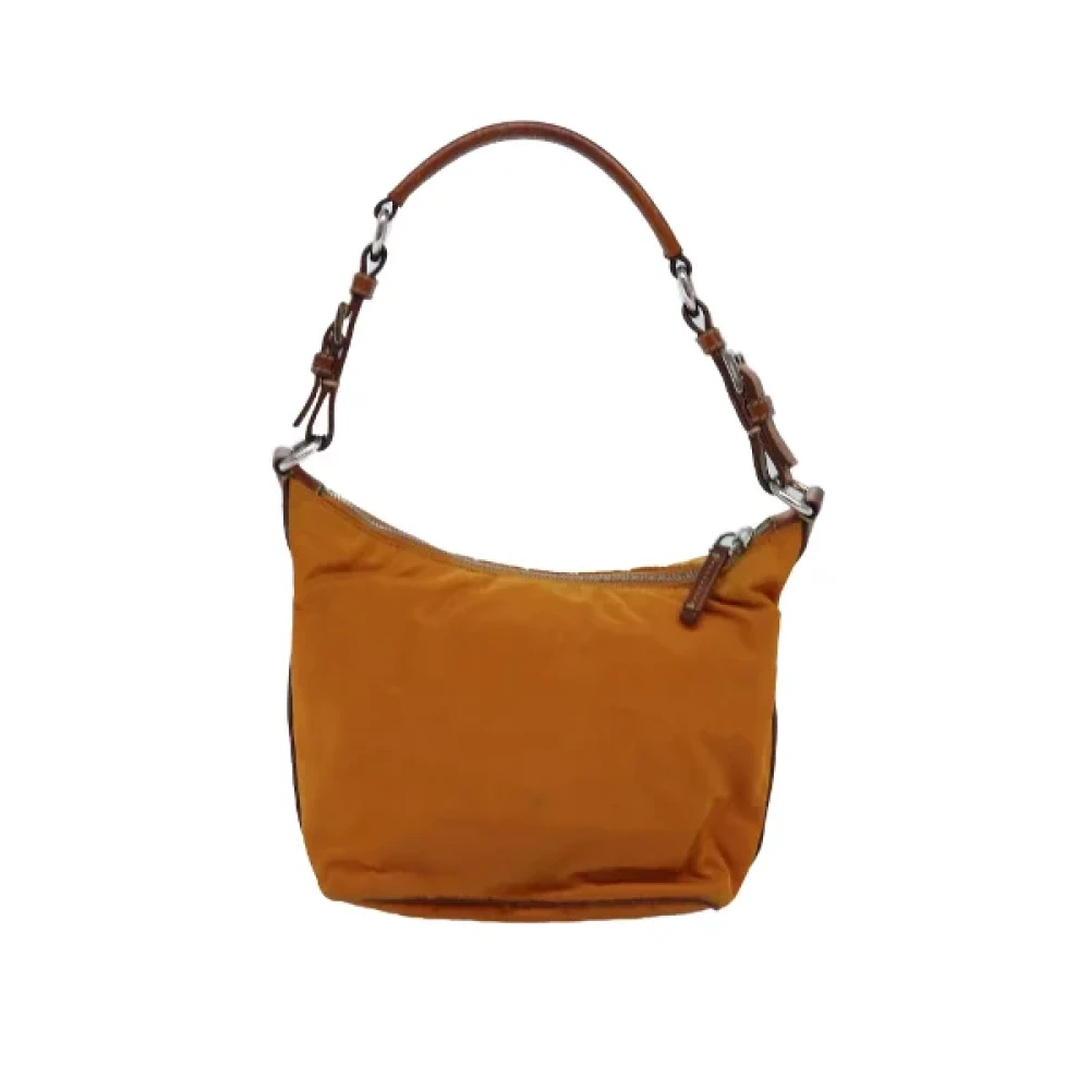 Prada Vintage Pre-owned Nylon prada-bags Orange Dames