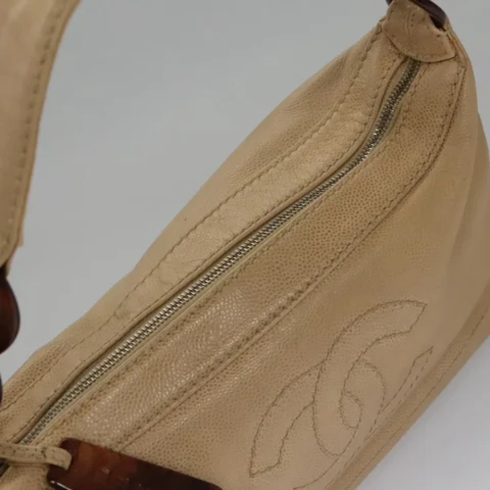 Chanel Vintage Pre-owned Leather chanel-bags Beige Dames