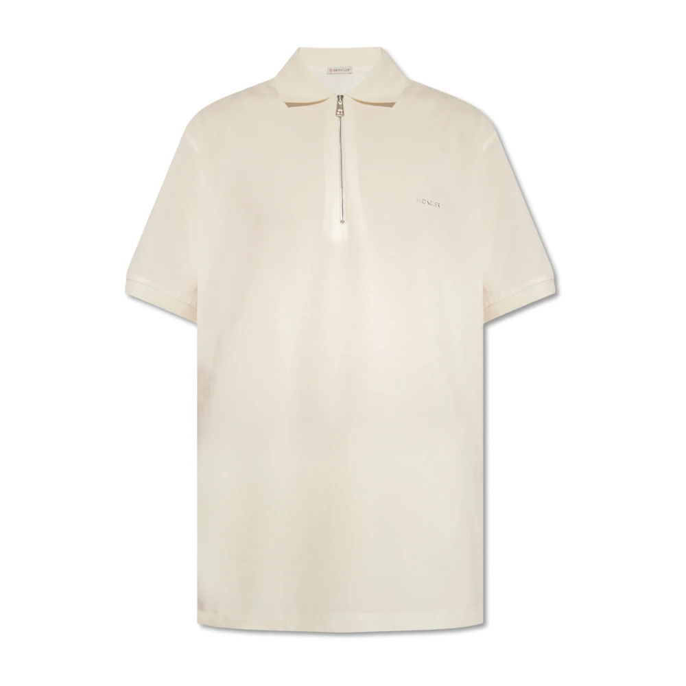 Moncler Polo shirt met logo White Heren