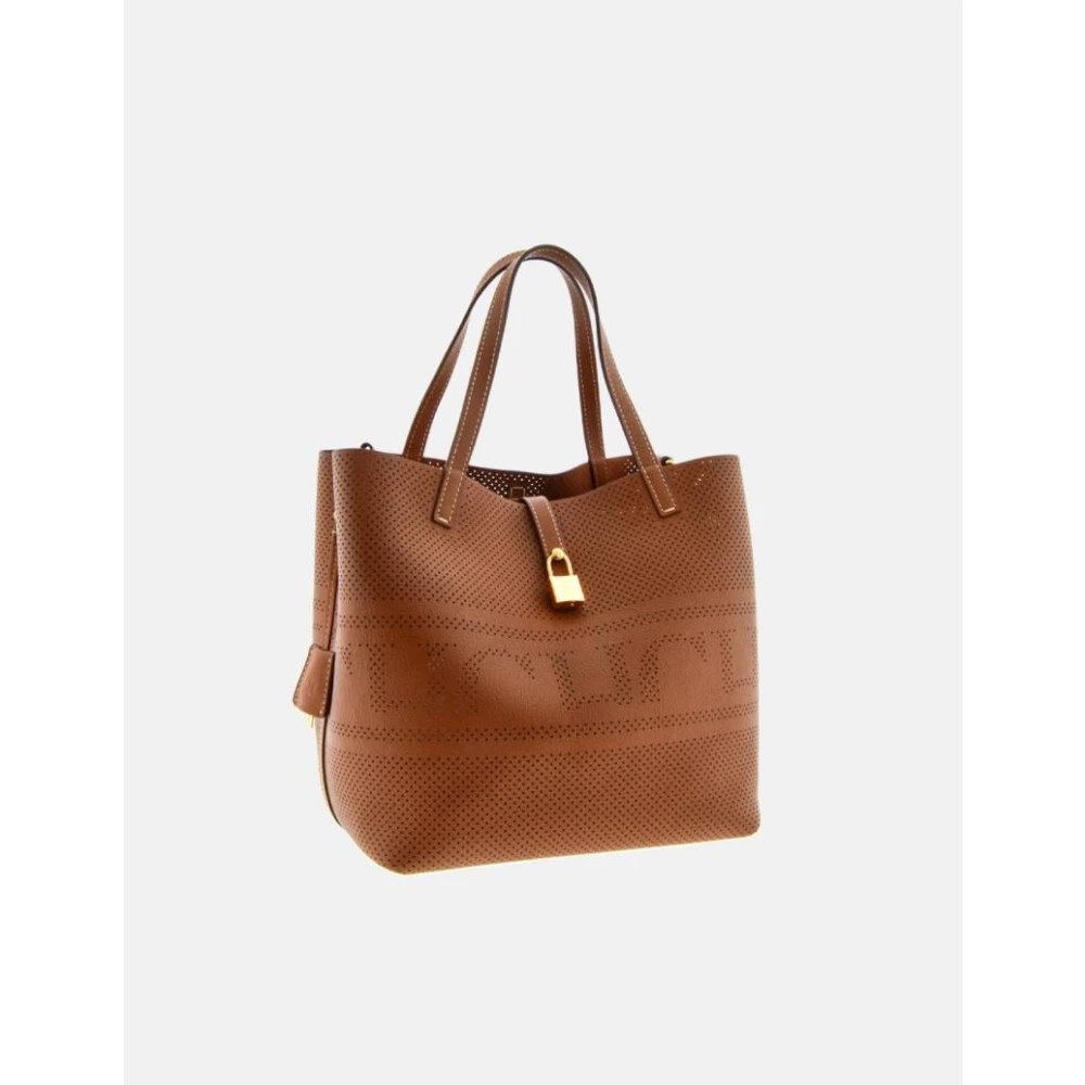 Carolina Herrera Geperforeerde Matryoshka Locked Handtas Brown Dames