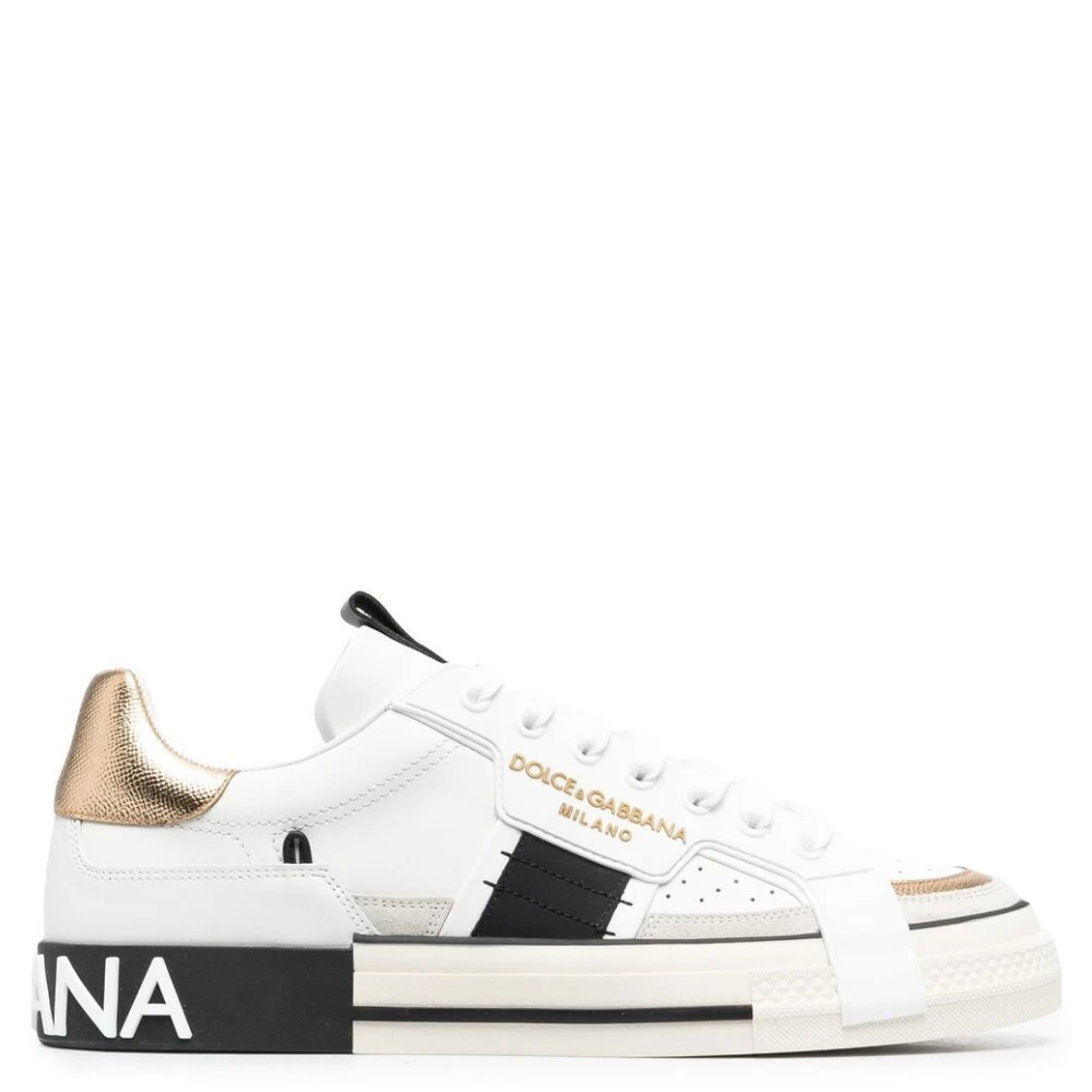 Dolce & Gabbana Vita Läder Custom 2.Zero Sneakers White, Herr