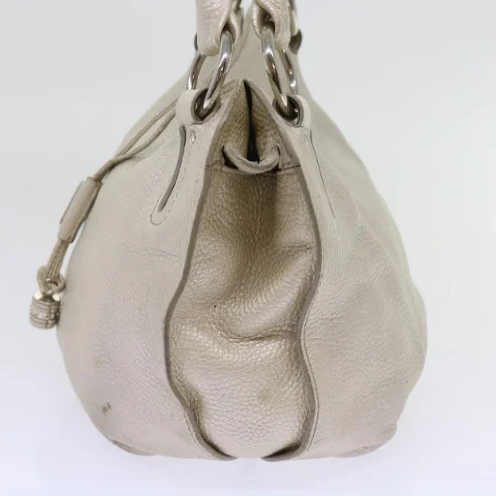 Celine Vintage Pre-owned Leather celine-bags Beige Dames