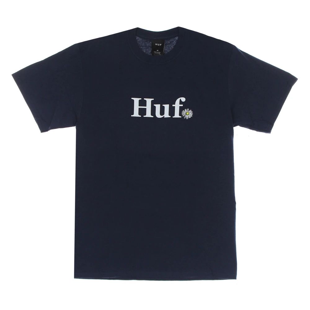 HUF Navy In Bloom Tee Korte Mouw Blue Heren